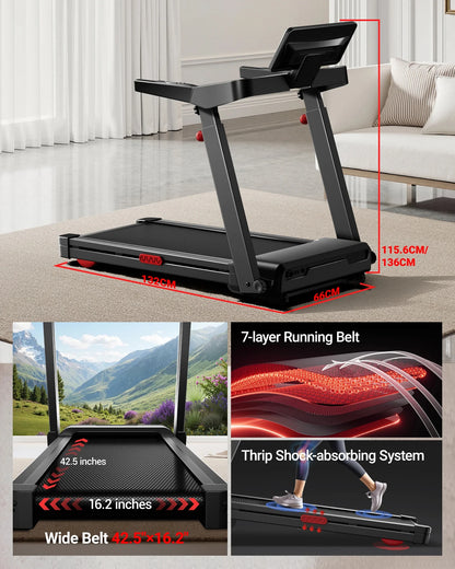 Tapis roulant pieghevole LONTEK L10 con inclinazione automatica del 20% e sensori di pulsazioni, 14 km/h. Questo tapis roulant compatto e pieghevole presenta un'inclinazione automatica del 20%, un motore silenzioso da 3,5 HP