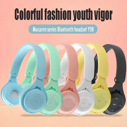 Cuffie Bluetooth Hi-Fi Wireless Over-Ear con Microfono e Riduzione del Rumore, Comode per Viaggi e Uso Domestico