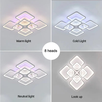 Lampade da soffitto moderne, a sospensione, con tecnologia LED e controllo remoto tramite app, adatte per illuminare camere da letto, cucine, soggiorni e altri ambienti.