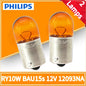 Philips 2 Lampade RY10W 12V 10W BAU15s Colore Ambra, Luci di Segnalazione Standard, Indicatori Standard 12093NA