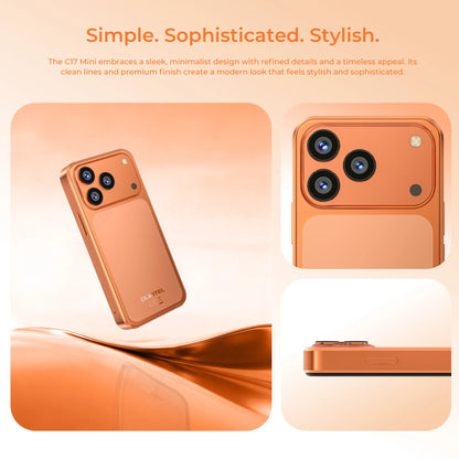 OUKITEL C17 mini, smartphone compatto, fino a 12 GB di RAM (3+9) + 32 GB di ROM, telefono tascabile ultra compatto, display mini da 4 pollici, batteria da 2300 mAh, tecnologia Gemini AI, smartphone Android sbloccato.