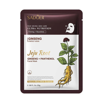 5 pz SADOER Radice di Pianta Maschera Per Il Viso Ginseng Sbiancamento Maschere Per Il Viso Idratante Rassodante Idratante Viso Copriletto Maschera Cura Della Pelle