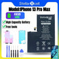 Batteria StellarXcell Ultra per iPhone, Spedita dalla Germania, per iPhone 13 13Pro 13mini 13Promax, Batteria ad alta capacità, Batteria di alta qualità, Batteria di ricambio per iPhone con strumenti gratuiti, 0 cicli, Most