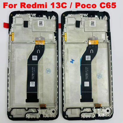 6.74 '' Nuovo Originale Per Xiaomi Redmi 13C 4G 5G Poco C65 Display LCD Touch Screen Digitizer Telaio Per Xiaomi Poco M6 5G parti LCD