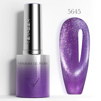 Venalisa 10ml Smalto Gel Effetto Occhio di Gatto Ultra Senza HEMA e TPO, Soak Off UV LED Lunga Durata, Brillante e Scintillante