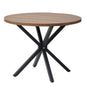 Tavolo da pranzo rotondo in stile nordico EGOONM, 100 cm, piano in MDF, gambe in metallo nero, ideale per sala da pranzo, cucina e arredamento della casa.