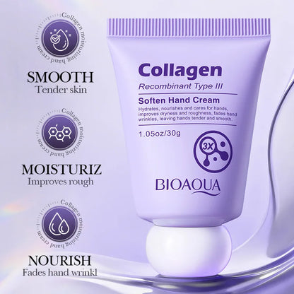 BIOAQUA Crema per le mani al collagene Nutriente Idratante Anti-età Anti Rughe Sbiancamento Mani Prodotti per la cura della pelle