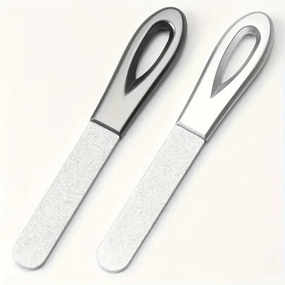 Lima per unghie in acciaio inossidabile con grana diamantata, durevole e ipoallergenica, per unghie con dita e dita dei piedi, perfetta per unghie dure e spesse