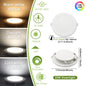 Faretto da incasso a LED da 10 pezzi 220V 110V Spot tre colori 6W 24W RA80 + faretto da incasso a soffitto a LED bianco caldo lampada a luce fredda