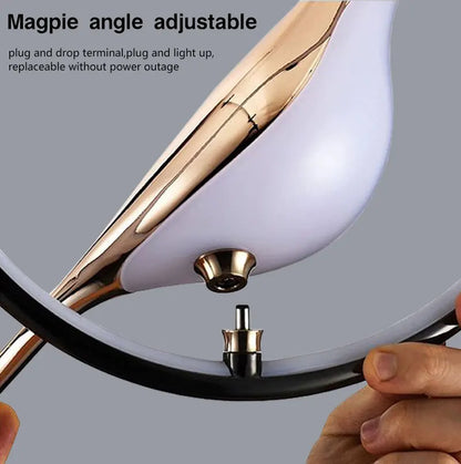 Lampade a sospensione a LED per uccelli gazza girevoli per interni per sala da pranzo AC85-265V Lampade a sospensione per camera da letto sospese con cavo da 1,5 m