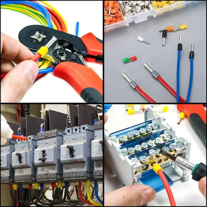 Connettori per cavi elettrici all'ingrosso, scatola di terminali a crimpare a freddo, set di giunzioni per cavi, terminali tubolari a crimpare per cablaggio fai-da-te
