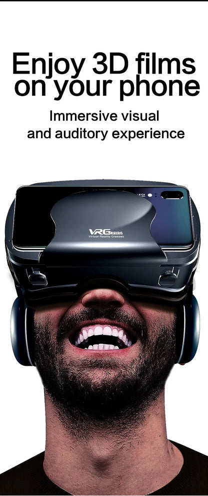 VRG Pro Realtà Virtuale Occhiali VR Dispositivi per cuffie Viar 3D Occhiali per casco Lenti Smart per Smartphone Cellulare Set di giochi per dispositivi mobili