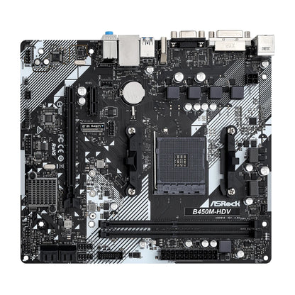 ASROCK B450M-HDV R4.0 AMD B450 Scheda madre AM4 Supporto Ryzen 5 5600 5500 Ryzen 7 5700G 3700X 3 3200G CPU DDR4 M.2 HDMI Micro ATX