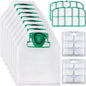 10 Sacchetti per la Polvere con 2 Filtri Motore e 2 Profumatori per Aspirapolvere Vorwerk VK200 VK220 VK220S FP200 FP220 - Accessori di Ricambio