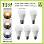Set di 5 Lampadine LED E27 da 20W, 18W, 15W, 12W, 10W, 9W, 8W, AC220V, Potenza Reale, A60 A80, per Soggiorno e Casa