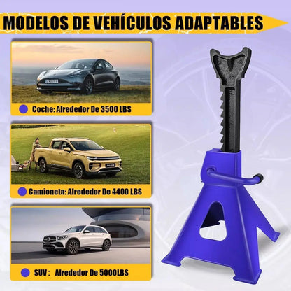 Supporti per Assali Resistenti da 3 Tonnellate, Altezza 29-43cm, Confezione da 2