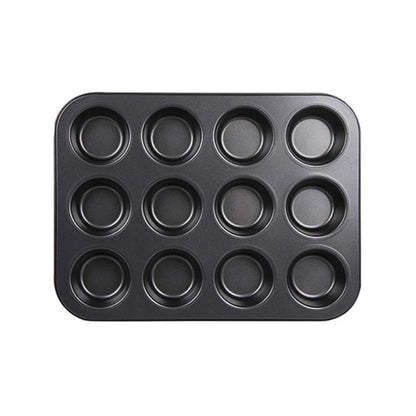 6/12 tazze Quadrato Cupcake Pan Vassoio per muffin Stampo per cupcake Muffin Pan Teglia in acciaio al carbonio Teglia antiaderente Bakeware per forno da cucina
