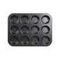 6/12 tazze Quadrato Cupcake Pan Vassoio per muffin Stampo per cupcake Muffin Pan Teglia in acciaio al carbonio Teglia antiaderente Bakeware per forno da cucina
