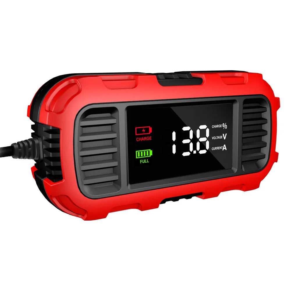 Caricabatterie Intelligente Digitale per Manutenzione Batterie al Piombo-Acido per Auto, Moto e Scooter