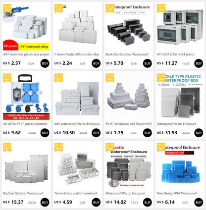 Scatola di giunzione in plastica ABS serie F Cavo a vite Scatola di giunzione impermeabile personalizzata Custodia per scatola di giunzione elettrica esterna Ip66
