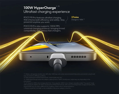 POCO F8 Pro 5G Versione Globale Smartphone Snapdragon ®   8 Elite Display AMOLED HyperRGB da 6,59 pollici 120Hz 6210mAh NFC