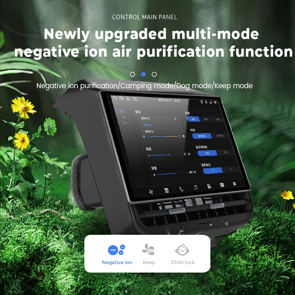 Mekede Sistema Multimediale di Intrattenimento Android da 8,66 Pollici 4GB 64GB con Controllo Touch per Tesla Model 3/Y, Regolazione Sedile, Controllo Climatizzatore, Supporto YouTube Netflix 4G LTE WiFi, Lettore Video Multim