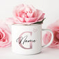 Tazza personalizzata Iniziale a cuore con nome Tazza da caffè Tè personalizzato Tazze di cioccolata calda Sposa Damigella d'onore Regali per la festa della mamma per lei