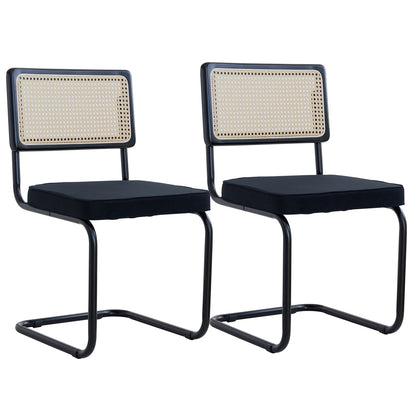 EGOONM Set di 2/4 sedie da pranzo retrò sedia in rattan di plastica casa camera da letto scrivania schienale sgabello arco computer ufficio sedile imbottito