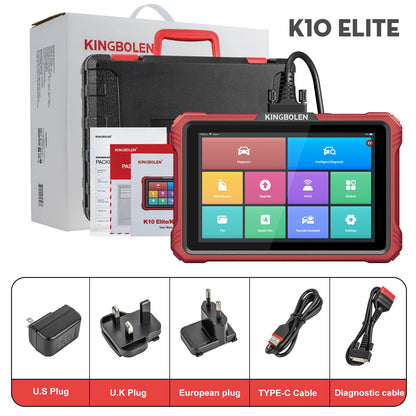 Ultimo Modello 2026 KINGBOLEN K10 PRO/K10 ELITE Strumento Diagnostico con Diagramma Topologico Completo del Sistema, Scanner Auto OBD OBD2 CANFD DOIP, 40+ Funzioni di Reset