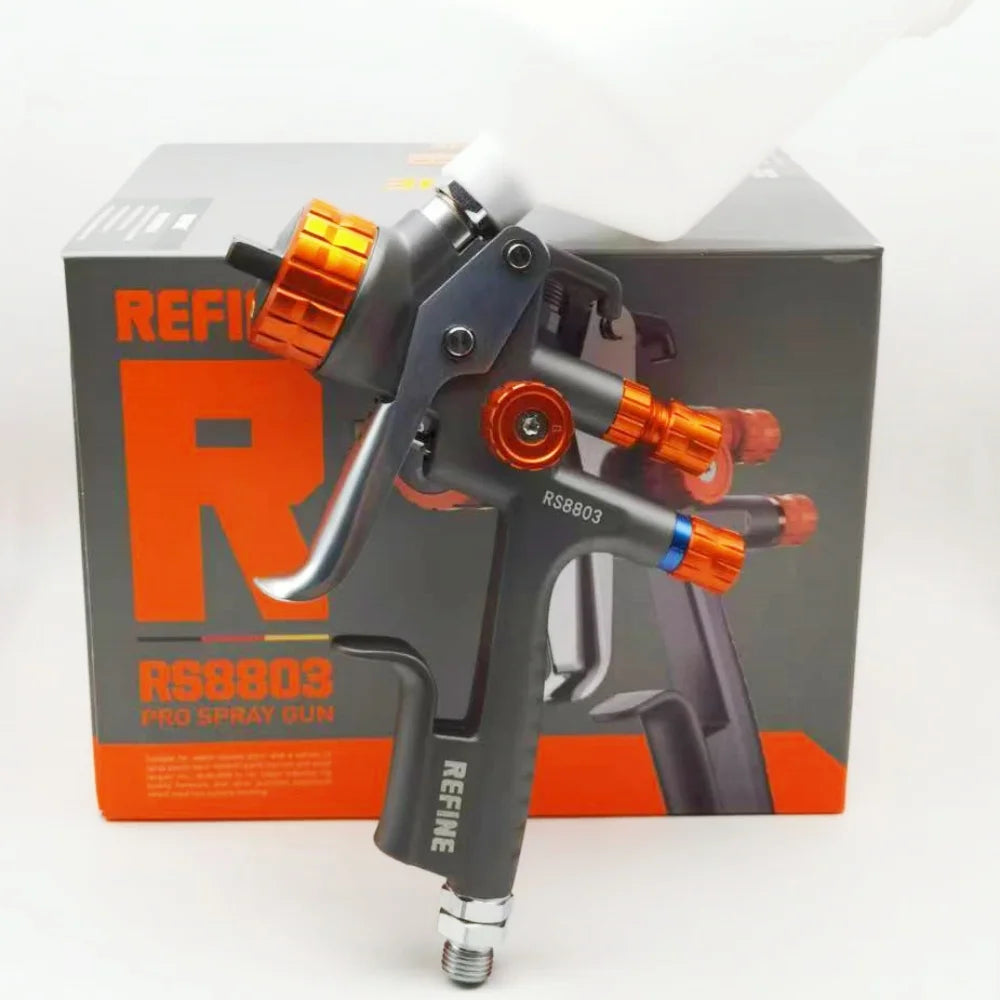 LVMP Pro RS8803 Pistola a spruzzo Ugello in acciaio inossidabile da 1,3 mm Pistola a spruzzo d'aria per vernice spray per auto Spruzzatore per vernice a base d'acqua