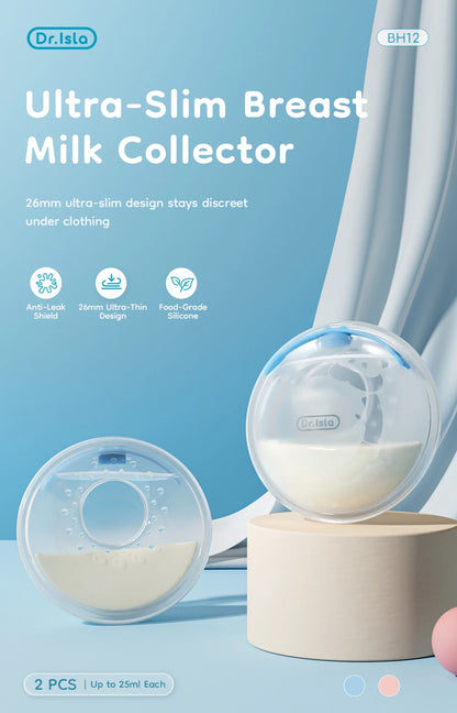 MAMIJOY Raccoglitore di Latte Materno 2 Pezzi 26mm in Silicone Ultra-Sottile Senza BPA, Coppette per Allattamento Indossabili, Salvagoccia per Latte Materno a Prova di Perdite per Mamme