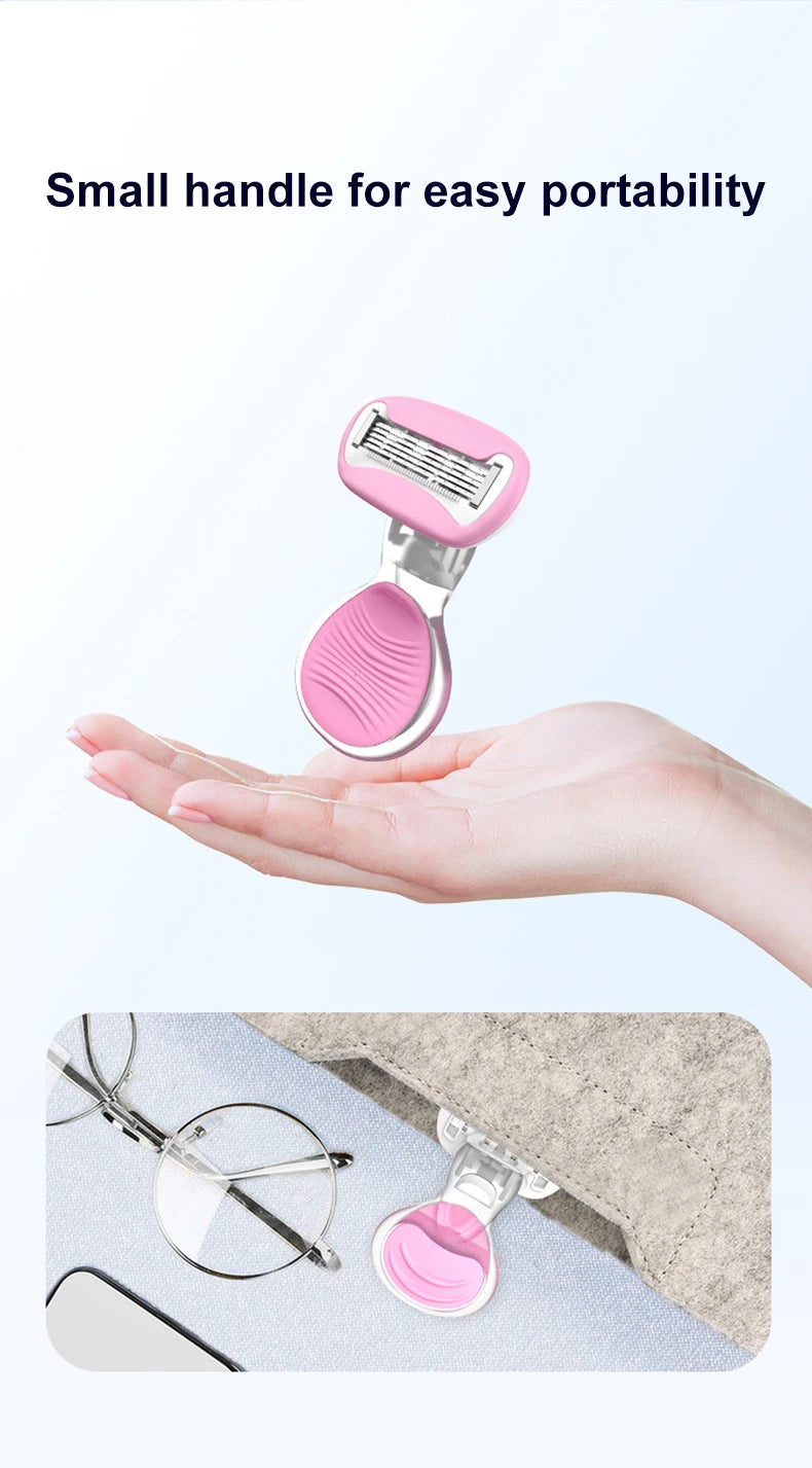 Mini portatile piccolo guscio epilatore coltello da barba depilazione rasoio da donna