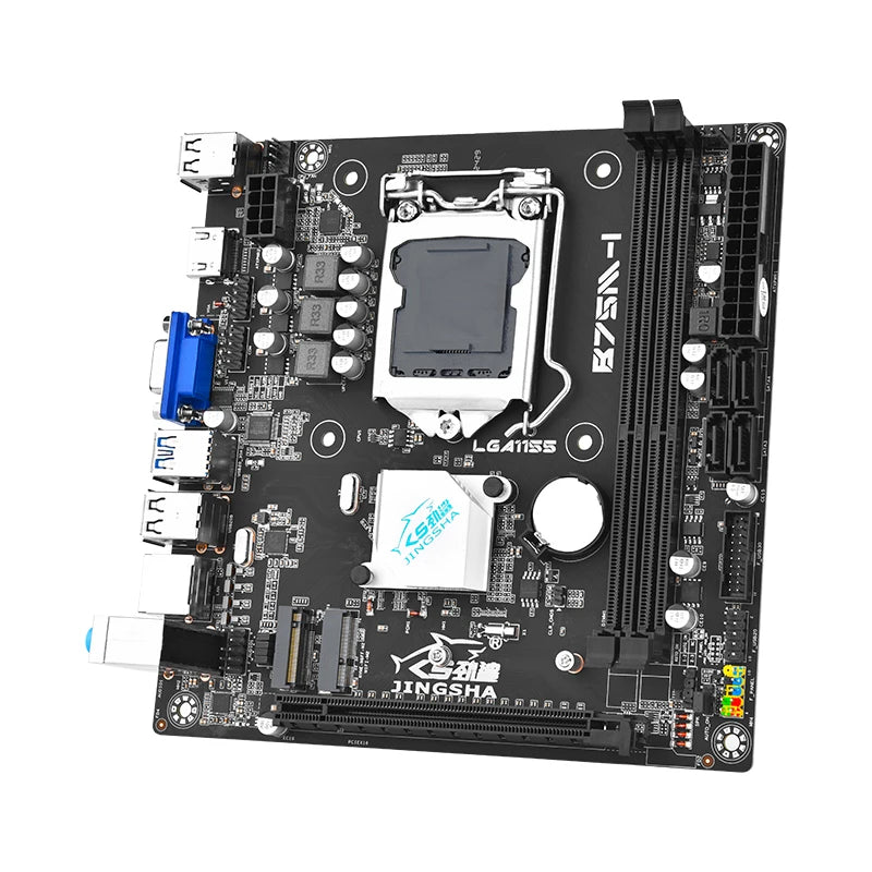 Kit Scheda Madre Mini ITX B75 con Processore Core I5 3470, 16GB di Memoria DDR3, Supporto CPU I3 I5 I7, Socket LGA1155
