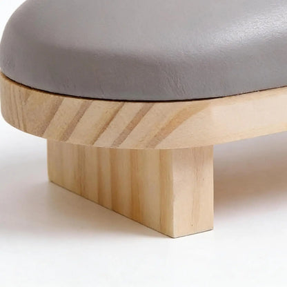 Cuscino Poggiamani Professionale per Manicure con Base in Legno – Supporto Ergonomico per Nail Art, Disponibile in Grigio e Caffè Latte