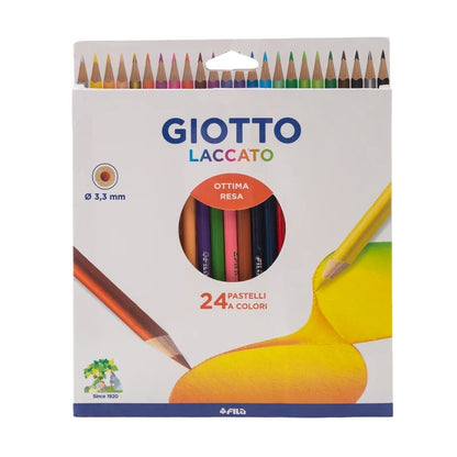24 pezzi/scatola matite colorate in legno Kawaii bambini disegni matita rotonda d'arte non tossica per materiale scolastico per studenti