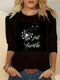Abbigliamento primaverile e autunnale da donna in cotone 100 T-shirt stampata con cuore colorato Manica lunga Girocollo Top casual