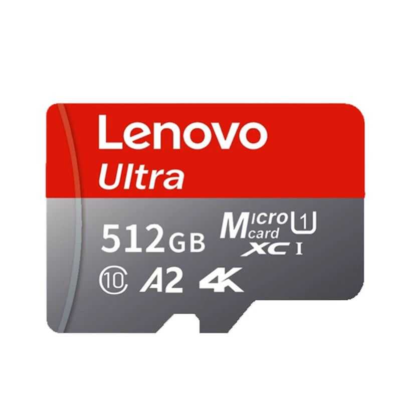 Scheda di memoria Lenovo da 1 TB, scheda di memoria ad alta velocità da 128 GB, scheda Micro SD da 512 GB e 256 GB, classe 10, scheda TF per smartphone, tablet e droni.