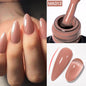 MEET ACROSS 7ml Gelatina Nuda Shimmer Base in gomma Gel Glitter Rosa Viola UV/LED Nail Art Vernis Gel Smalto per manicure Unghie FAI DA TE