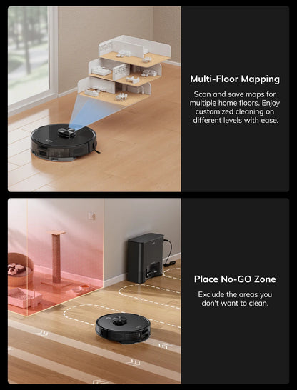 Robot Aspirapolvere ILIFE T20s Ultra con Stazione di Svuotamento Automatico, Aspirazione 10000Pa, Batteria 4600mAh, Autonomia Massima 300 Minuti