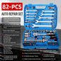 Set di Chiavi a Bussola da 53/82/108/151 Pezzi con Attacco da 1/4", 3/8", 1/2" e Kit di Punte a Cricchetto per Riparazione Auto e Moto, Utensili Manuali da Meccanico con Valigetta