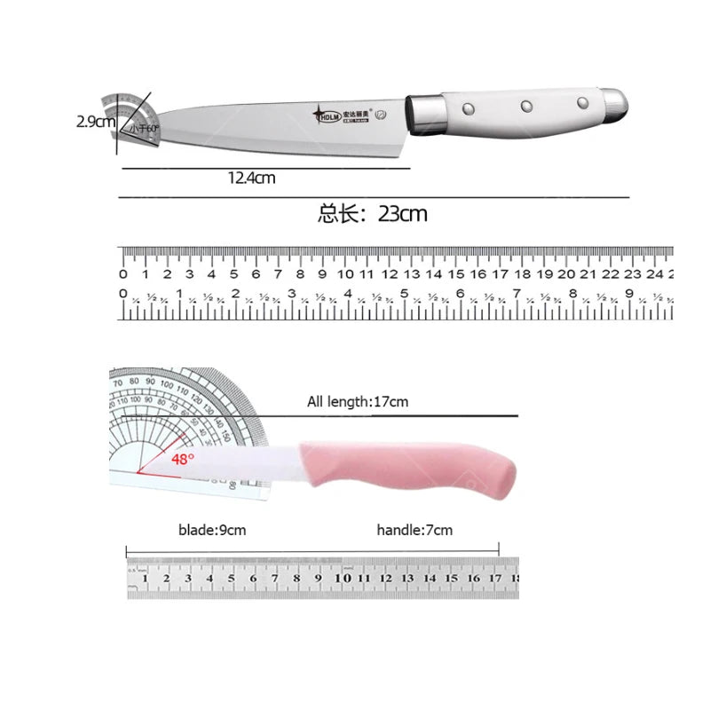 WXCOO Coltello da Sbucciatura da 5 Pollici, Utensile da Cucina per Frutta e Verdura, Coltello Multiuso in Acciaio Inossidabile per Frutta e Cucina