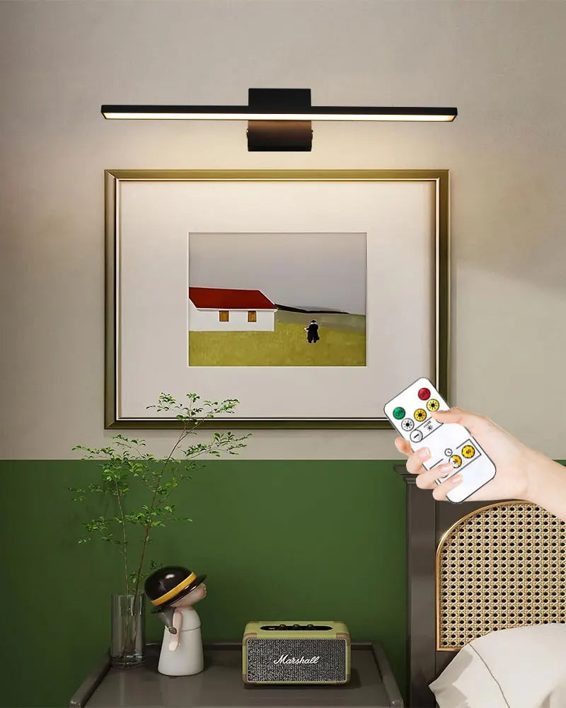 Lampada da parete ricaricabile con batteria da 6000 mAh, ideale per illuminare quadri, con interruttore dimmerabile e telecomando, lampade da parete senza fili.