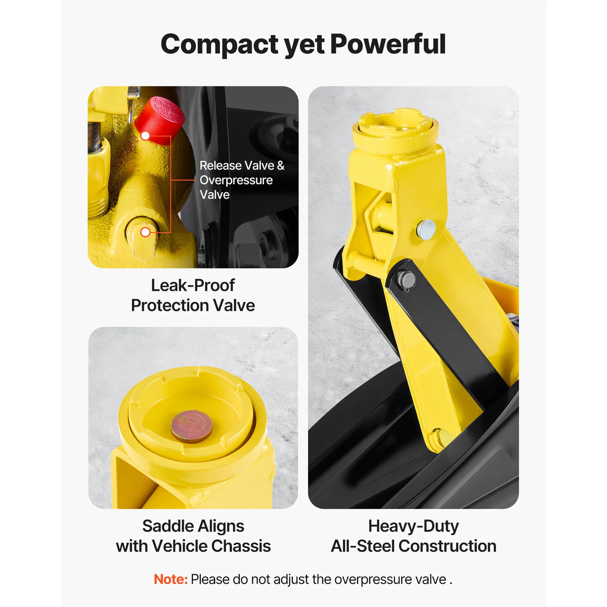 SucceBuy Cric Idraulico a Basso Profilo 1.5/2T in Acciaio con Supporti, Sollevatore Idraulico per Auto e SUV Compatti