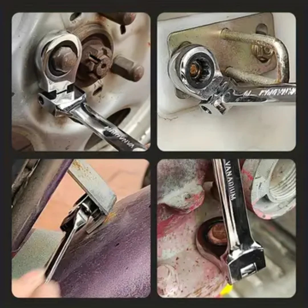 Set di 10 Chiavi per Riparazione Auto, Utensili Manuali Adatti per Manutenzione Automobilistica, Officina, Fai-da-Te Domestico e Riparazioni Meccaniche