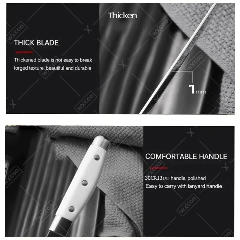 WXCOO Coltello da Sbucciatura da 5 Pollici, Utensile da Cucina per Frutta e Verdura, Coltello Multiuso in Acciaio Inossidabile per Frutta e Cucina