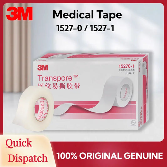 Nastro chirurgico transporoso originale 3M Serie 1527 Nastro ipoallergenico in plastica porosa trasparente resistente all'acqua