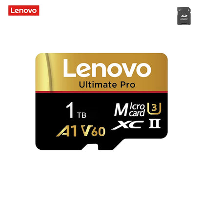 Scheda di memoria Micro SDXC TF Lenovo, alta velocità di trasferimento, UHS-I C10 U3, 64 GB, 128 GB, 256 GB, 512 GB, 1 TB, per PC, laptop e telecamere di sorveglianza.