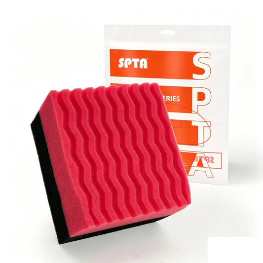 SPTA Wonder Wave Durafoam Spugna Applicatrice Sagomata Grande per Lucidatura Pneumatici e Lavaggio Auto