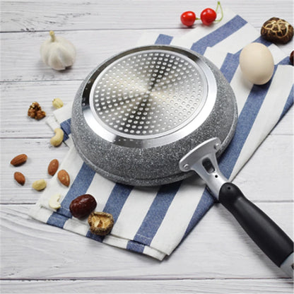 Durevole pietra friggitrice Pan28/26/24/20cm Wok padella antiaderente calderone fornello a induzione pentole Pancake uovo fornello a Gas casa