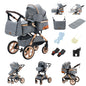 Passeggino 3 in 1 Passeggino multifunzionale Facile da viaggio pieghevole Seggiolino di sicurezza per carrozzina portatile Standard UE Spedizione gratuita